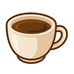 Coffee cup icon on transparent background