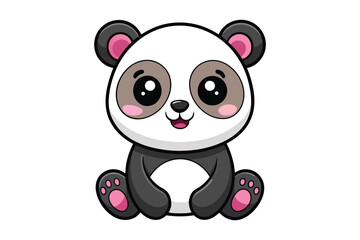  cute baby panda illustration  Vector