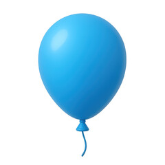 Blue balloon on transparent background