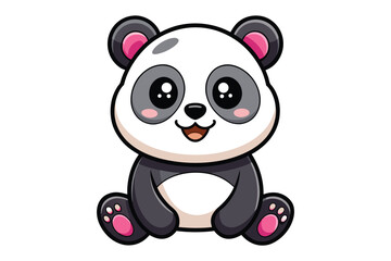  cute baby panda illustration  Vector