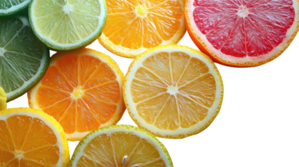 Colorful citrus slices arrangement