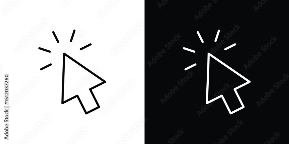 Fototapete Mouse pointer icon. Simple element illustration. outline and flat symbol design