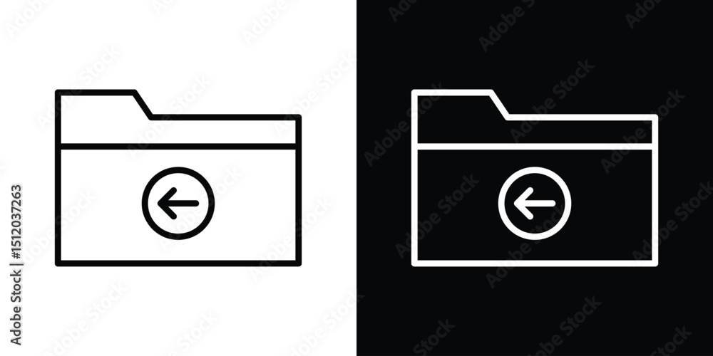 Fototapete Move To Folder icon. Simple element illustration. outline and flat symbol design