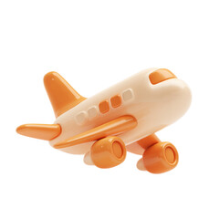 Bright Orange Toy Airplane for Kids, Ideal for Playtime and Educational Activities, Encouraging Imagination and Creativity in Children