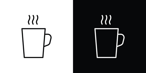 Mug icon. Simple element illustration. outline and flat symbol design