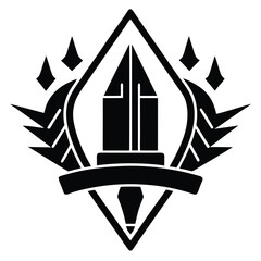 Abstract geometric design with bold colors and clean lines