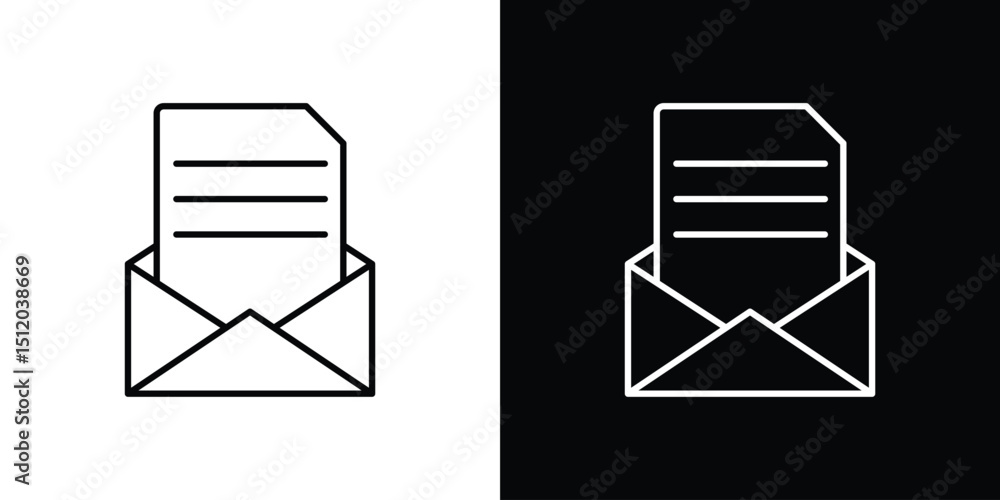 Poster newsletter icon. simple element illustration. outline and flat symbol design