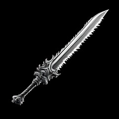 Obraz premium A sharp, ornate, fantasy blade. Detailed metalwork