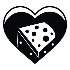 Modern cheese design for valentine s day