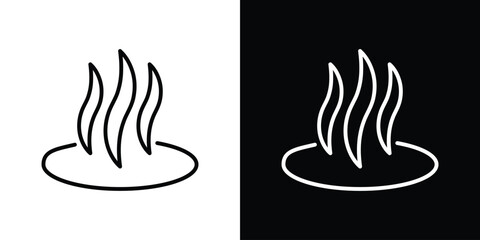 Onsen icon. Simple element illustration. outline and flat symbol design