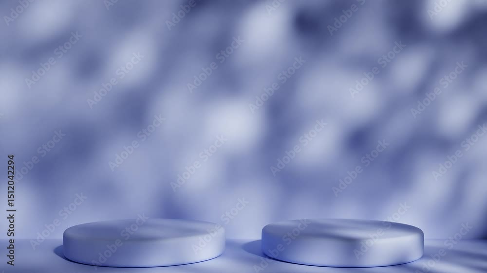 Poster 3d rendering of minimal empty podium with moving shadow for product display