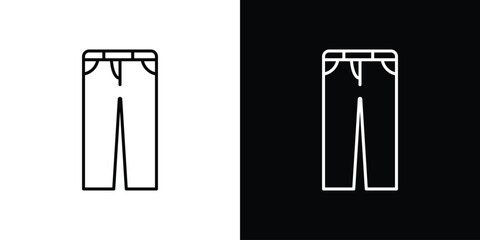Pants icon. Simple element illustration. outline and flat symbol design