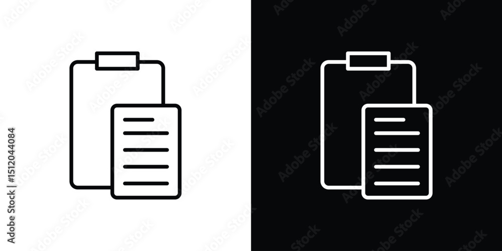 Poster paste icon. simple element illustration. outline and flat symbol design