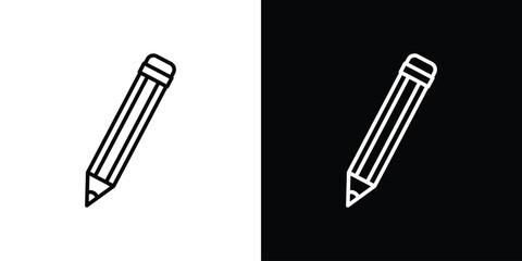 Pencil icon. Simple element illustration. outline and flat symbol design