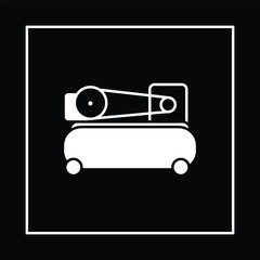 Air compressor icon for tire. illustration of air compressor refill vector
