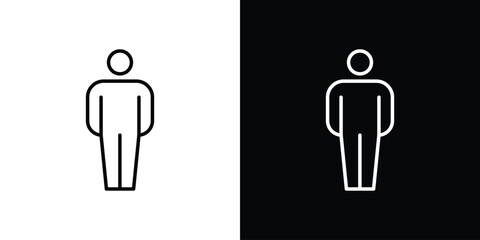 Person icon. Simple element illustration. outline and flat symbol design