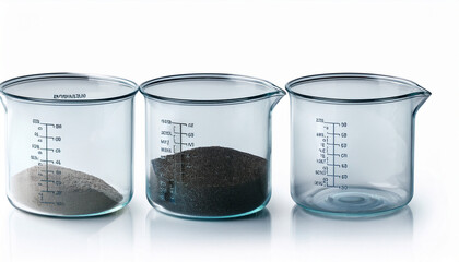 glass measuring cup isolated on white background