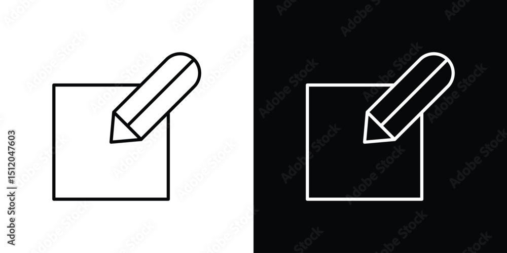 Poster Post icon. Simple element illustration. outline and flat symbol design