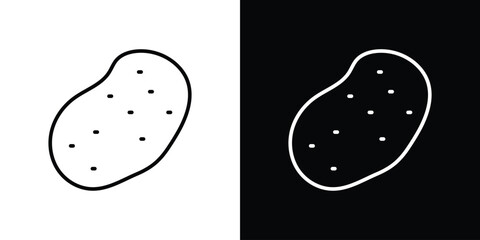 Potato icon. Simple element illustration. outline and flat symbol design