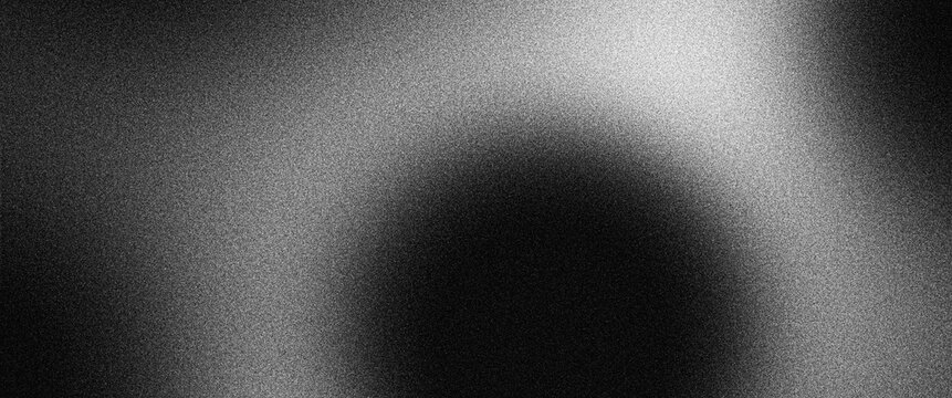 Dark noise texture background black white grainy banner design creative poster, abstract header backdrop digital media or print use