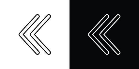 Previous arrow icon. Simple element illustration. outline and flat symbol design
