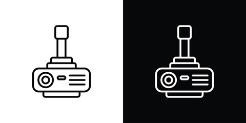 Projector icon. Simple element illustration. outline and flat symbol design