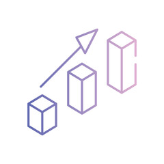 Bar Chart vector icon stock illustration