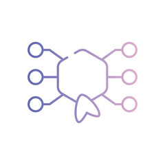 Interactivity vector icon stock illustration