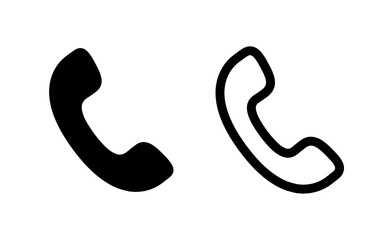 Phone icon symbol. Vector telephone flat icon. Call line icon sign for web and mobile app. Contact us simple illustration