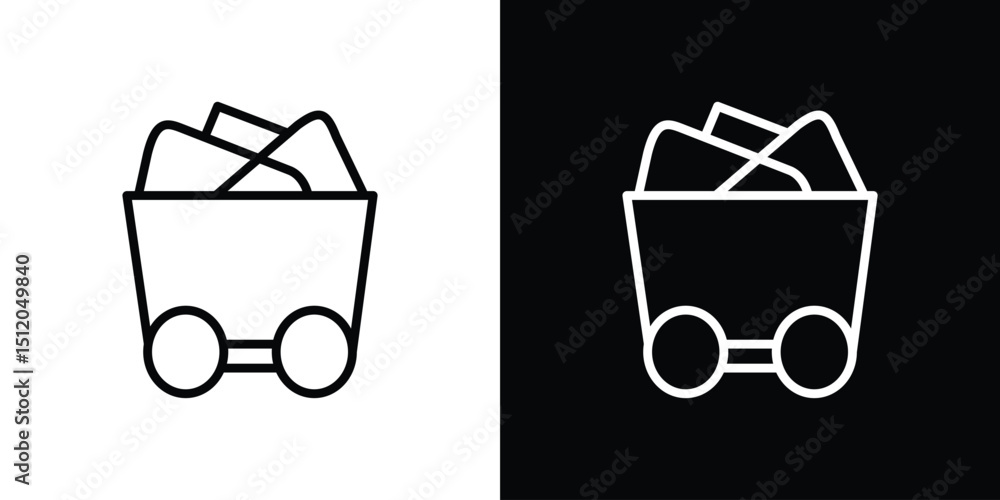 Poster raw material icon. simple element illustration. outline and flat symbol design