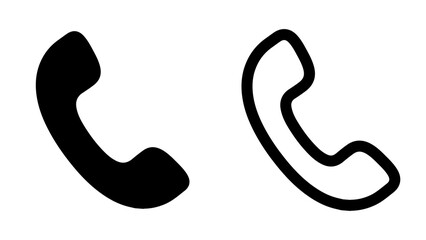 Phone icon symbol. Telephone flat icon. Call line icon sign for web and mobile app. Contact us simple illustration