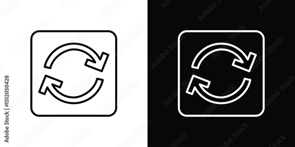 Poster reload button icon. simple element illustration. outline and flat symbol design