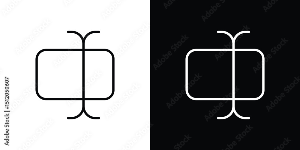 Poster rename icon. simple element illustration. outline and flat symbol design