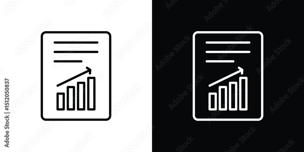 Poster Report icon. Simple element illustration. outline and flat symbol design