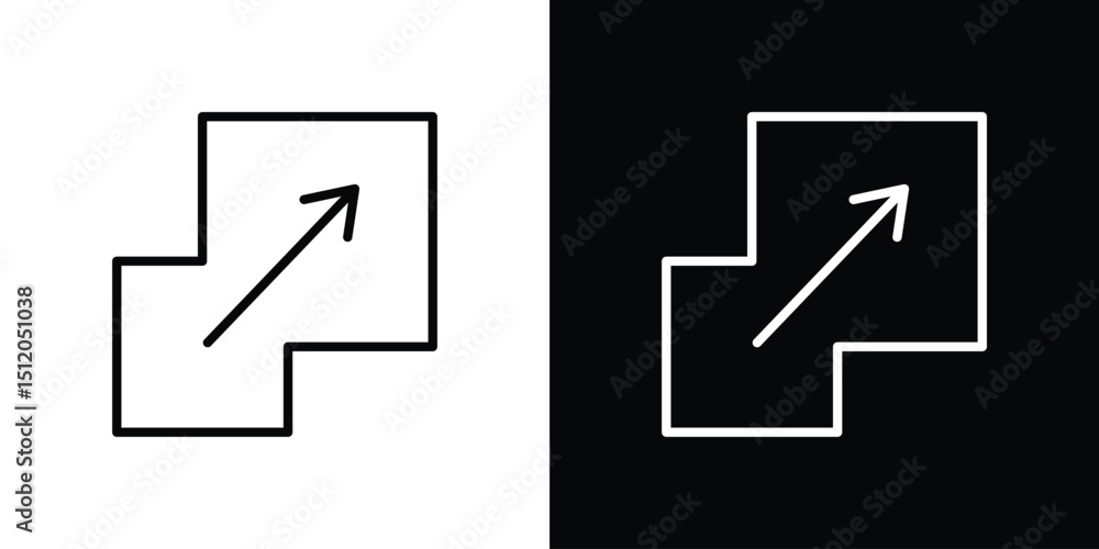 Poster resize icon. simple element illustration. outline and flat symbol design