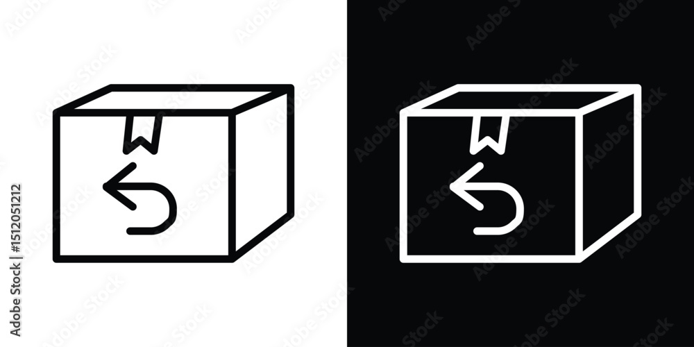 Poster return purchase icon. simple element illustration. outline and flat symbol design