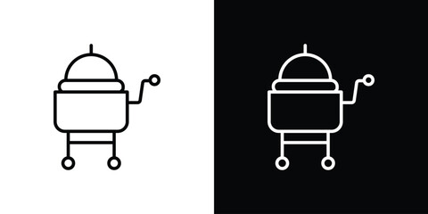 Room service icon. Simple element illustration. outline and flat symbol design