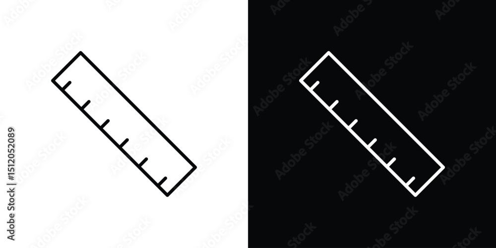 Poster ruler icon. simple element illustration. outline and flat symbol design