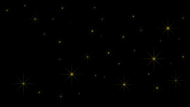 Golden glitter sparkle animation background shiny star video