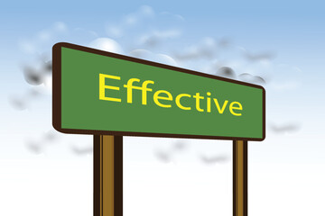 Effective- efficiency concept on a solar panel banner, vector illustration design background