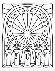 halloween coloring page, line art, halloween illustration, Print