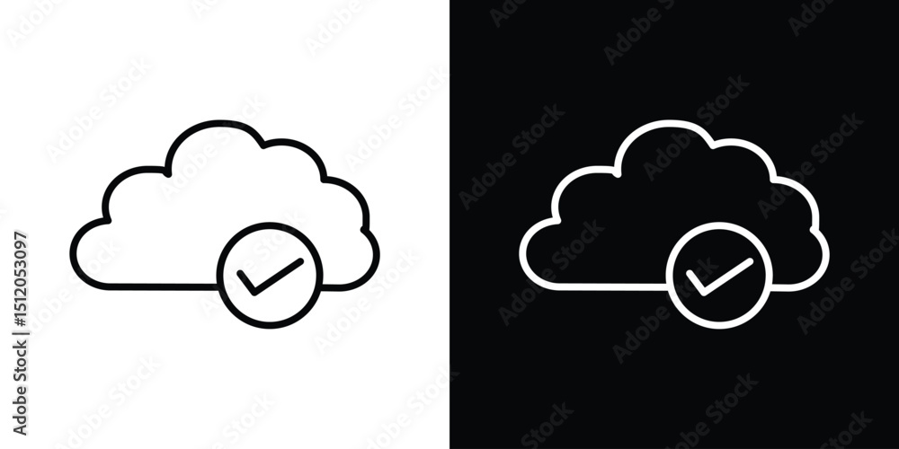 Poster Saved to drive icon. Simple element illustration. outline and flat symbol design