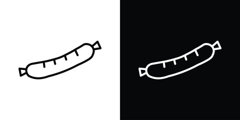 Sausage icon. Simple element illustration. outline and flat symbol design