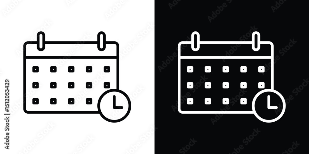 Poster schedule icon. simple element illustration. outline and flat symbol design