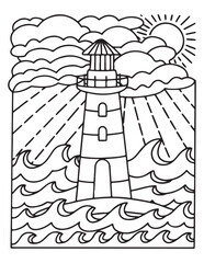 halloween coloring page, line art, Halloween illustration