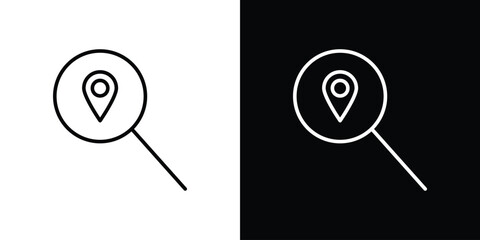 Search Location icon. Simple element illustration. outline and flat symbol design