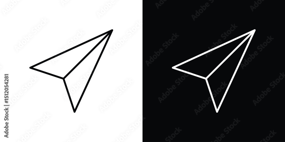 Poster send icon. simple element illustration. outline and flat symbol design