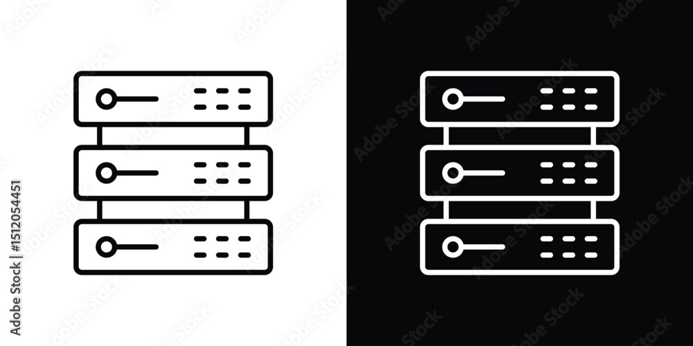 Poster server icon. simple element illustration. outline and flat symbol design
