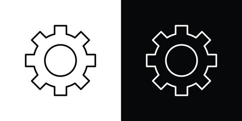 Settings button icon. Simple element illustration. outline and flat symbol design
