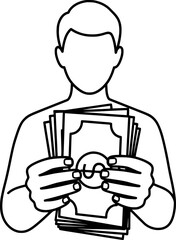 Happy Income Icon – Savings, Profits, and Financial Freedom